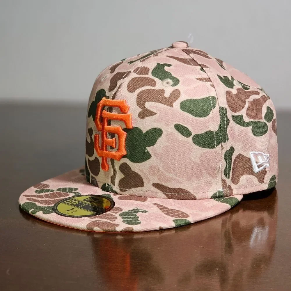 New Era San Francisco Giants Duck Camo 59Fifty Fitted Hat 2010 World Serie 7 1/4